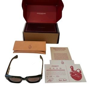 New Jacques Marie Mage Enzo Sunglasses - Green with Amber Lenses